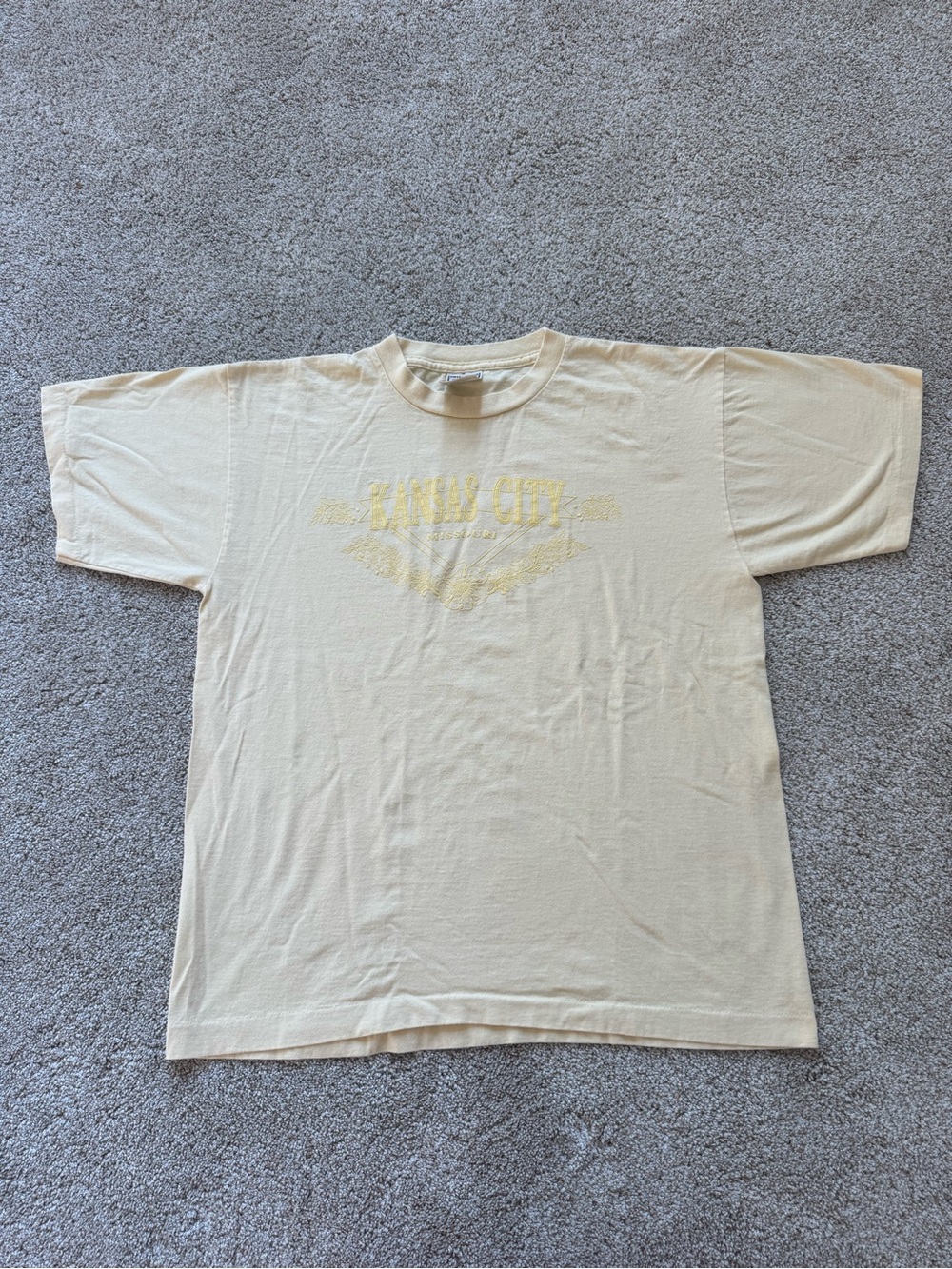 Absolute Quality Alore Vintage Short Sleeve T-Shirt Kansas City Yellow Vintage L